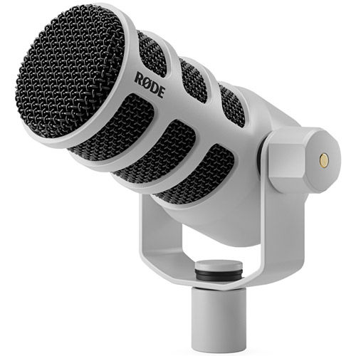 PodMic USB and XLR Dynamic Broadcast Microphone (White)