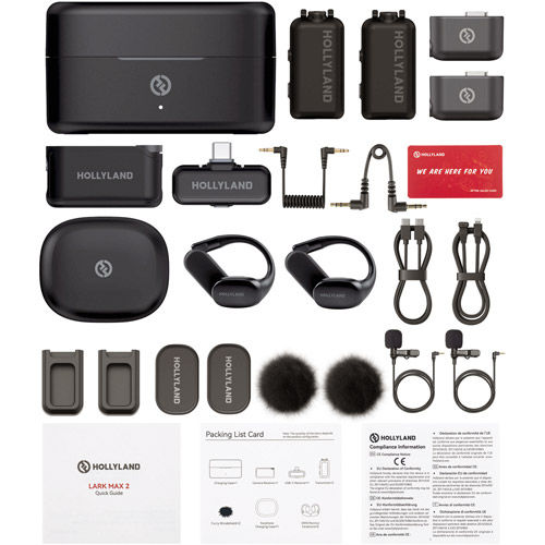 LARK MAX 2 Ultimate Combo (Space Gray, with OWS Monitor Earphone + Camera RX + USB-C RX) Wireless