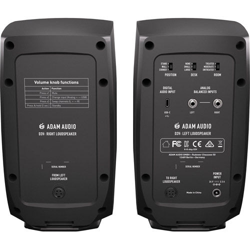 D3V Active Desktop Monitor System - Black (Pair)