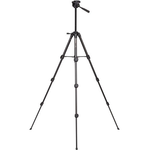 Digital Tripod - 4 Section Aluminum Legs with 3-Way Pan/Tilt + Verticle Postion Head