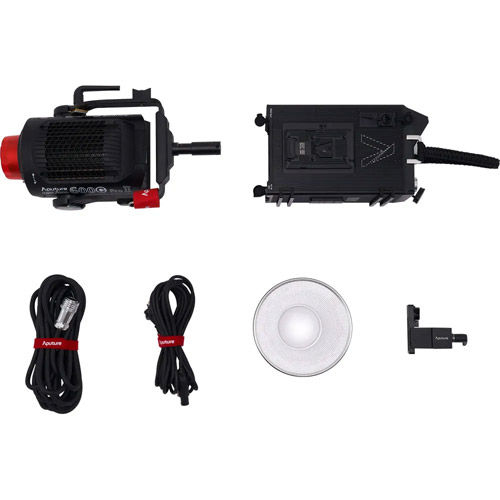 LS 600c Pro II RGB LED Monolight (V-Mount) with F10 Fresnel and Barndoor Kit