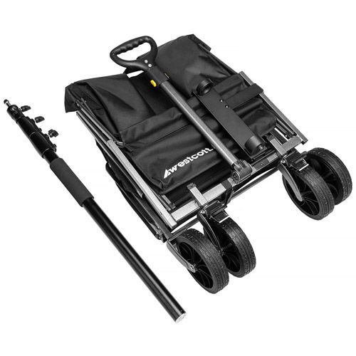 Photography Wagon - Rolling Gear Cart with Light Stand