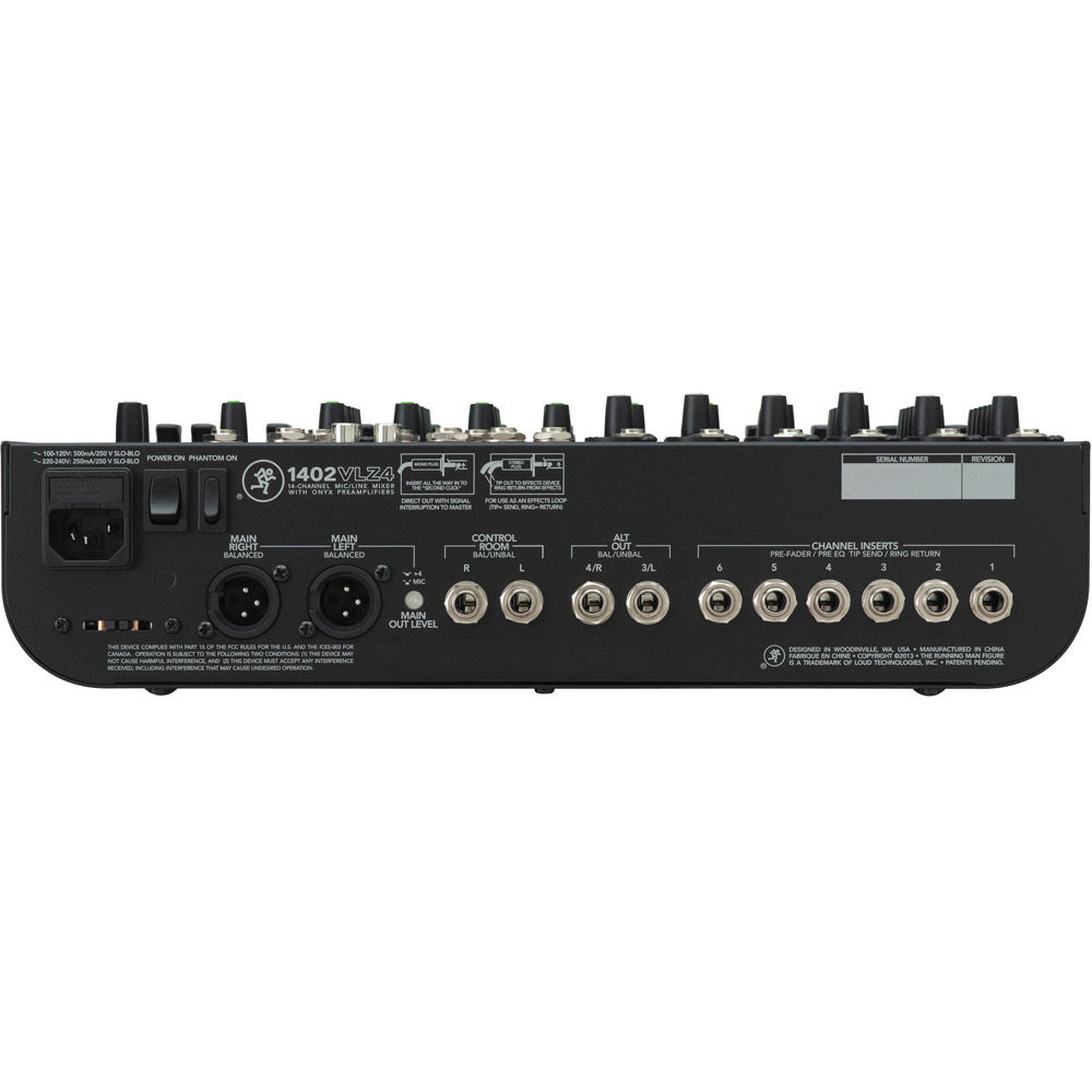 Mackie 1402VLZ4 14-Channel Compact Mixer MAC-1402VLZ4 Audio Mixers
