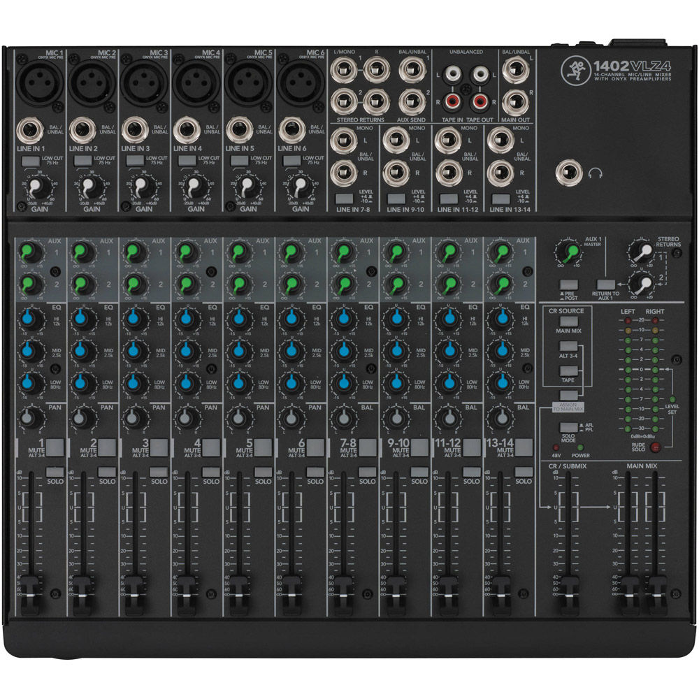 Mackie 1402VLZ4 14-Channel Compact Mixer MAC-1402VLZ4 Audio Mixers