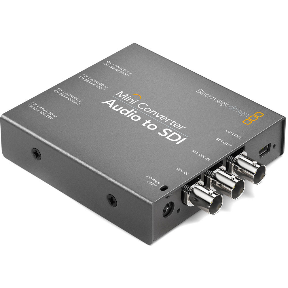 Blackmagic Design Mini Converter Audio to SDI 2 CONVMCAUDS2 DV 