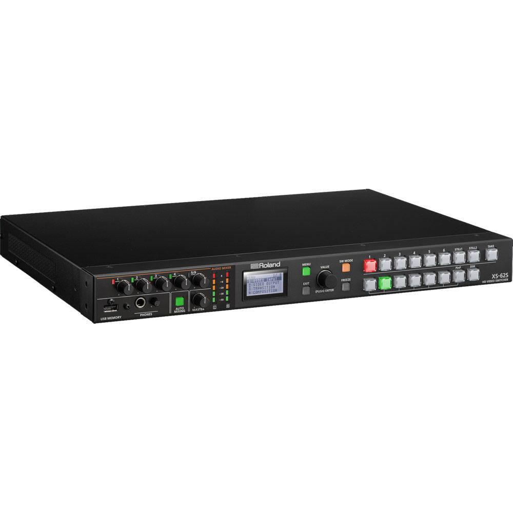 Roland 6-Channel HD Video Switcher with Audio Mixer & PTZ XS-62S