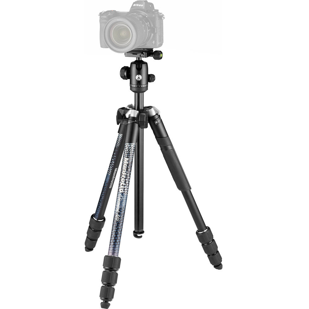 Manfrotto Element MII Aluminum Tripod 4 Section w/ Ball Head (Black)