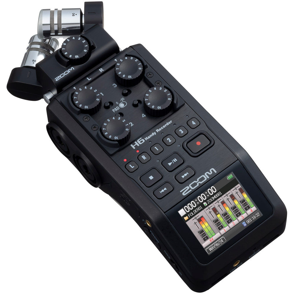 Zoom H6 Handy Recorder All Black ZOOM-ZH6AB Digital Audio