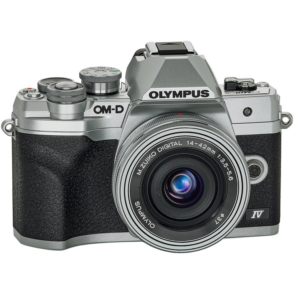 OM System OM-D E-M10 Mark IV Mirrorless Kit Silver w/ 14-42mm 