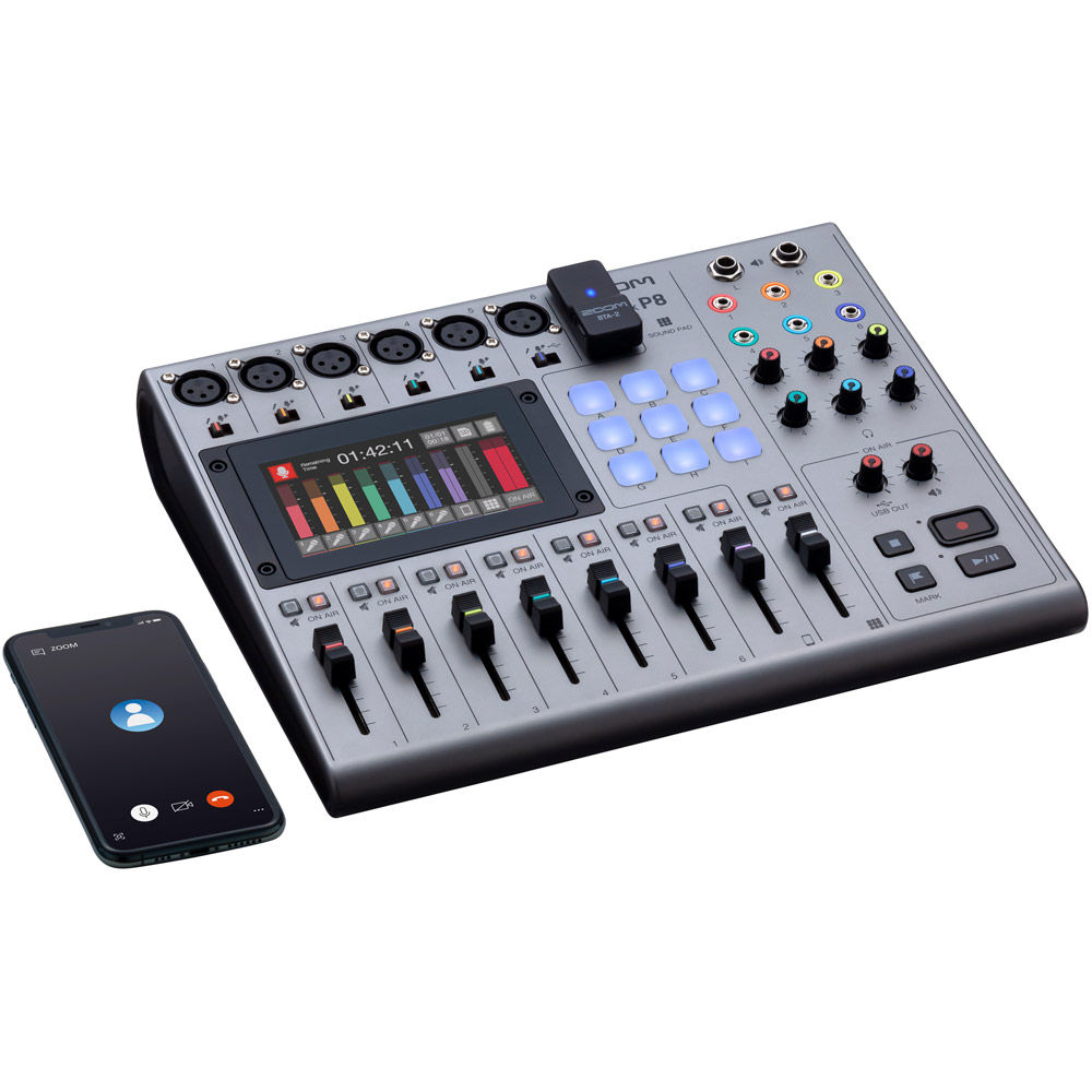 Zoom PodTrak P8 Portable Multitrack Podcast Recorder ZOOM-ZP8