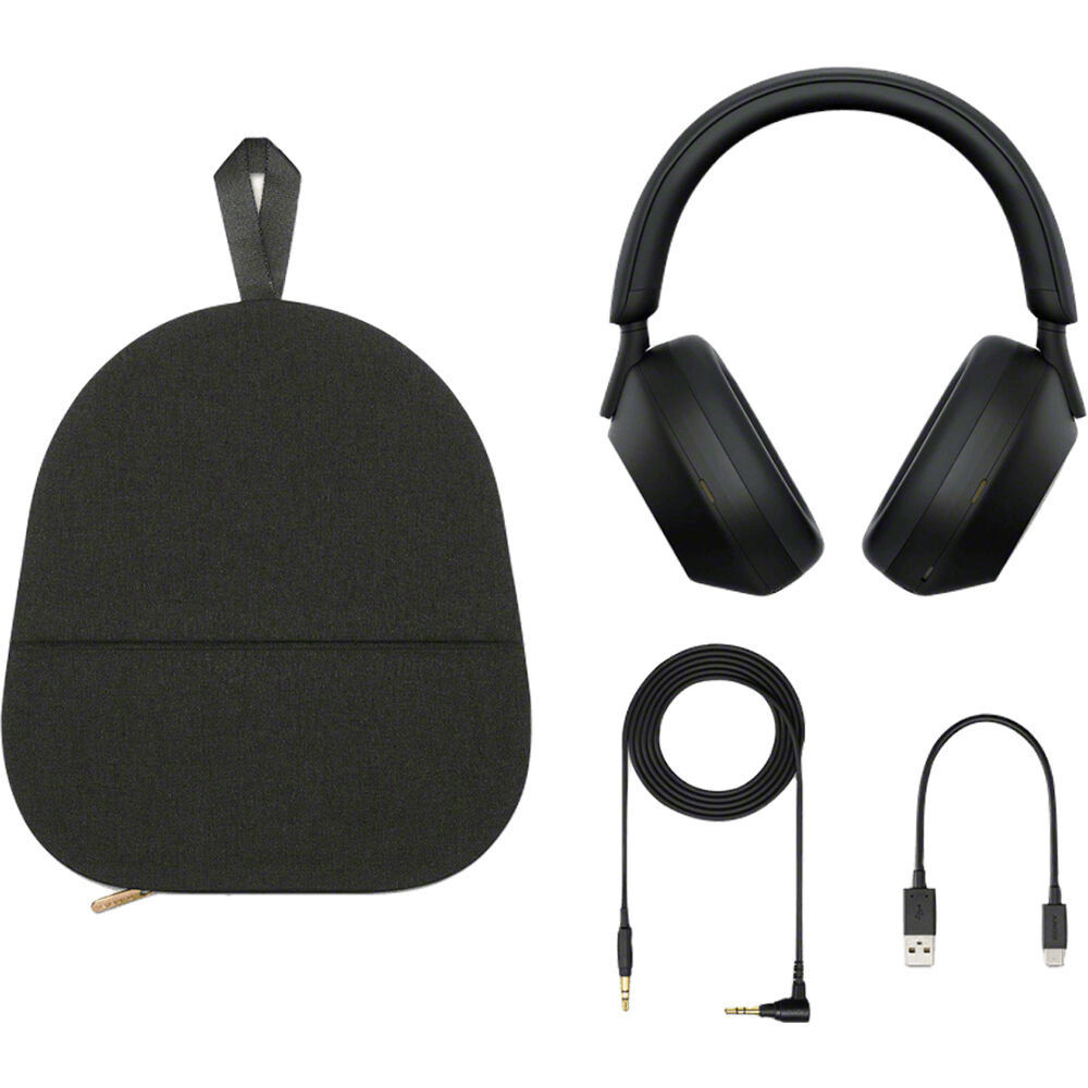 Sony WH-1000XM5 Active Noise-Cancelling Headphones, Full Size, Bluetooth,  Wireless, Wired w/Mic