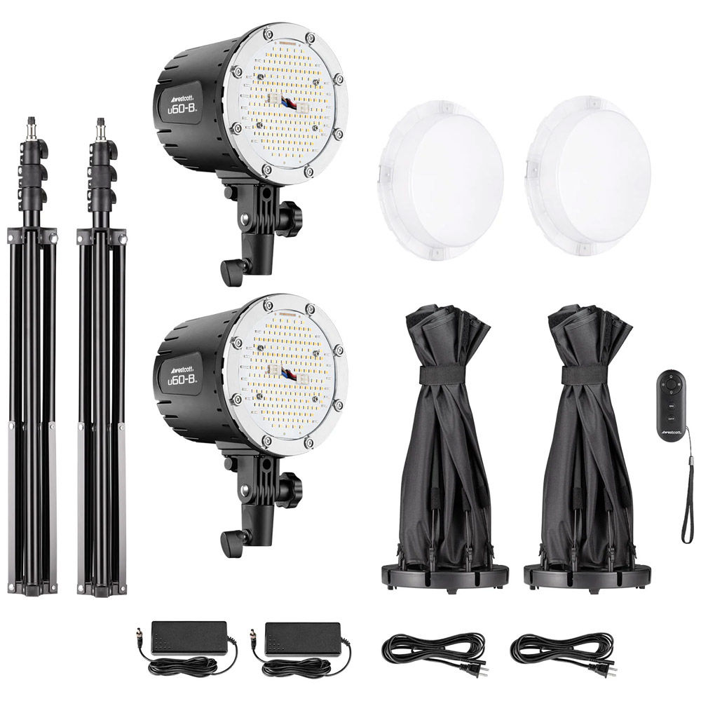 Westcott U60-B Bi-Colour LED 2-Light Softbox Kit 804 Light panels
