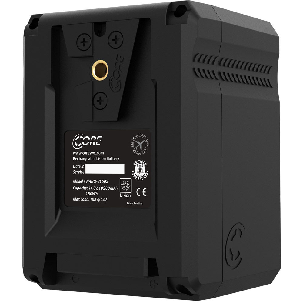 Core NANO-V150X 147wh Micro Sized V-mount SMART Battery Pack, 14.8
