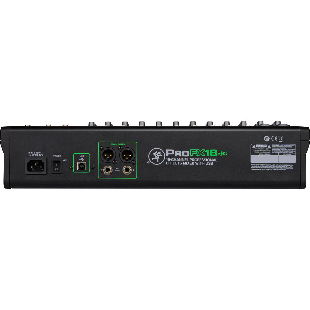 Mackie ProFX16v3 16-Channel 4 Bus Professional Effects Mixer with