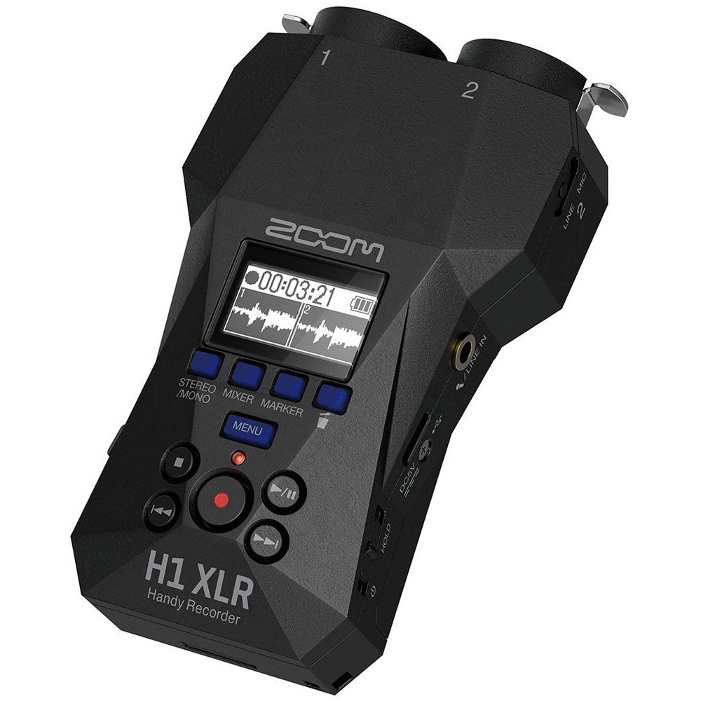 Zoom H1 XLR Portable Audio Recorder with 32-bit float recording
