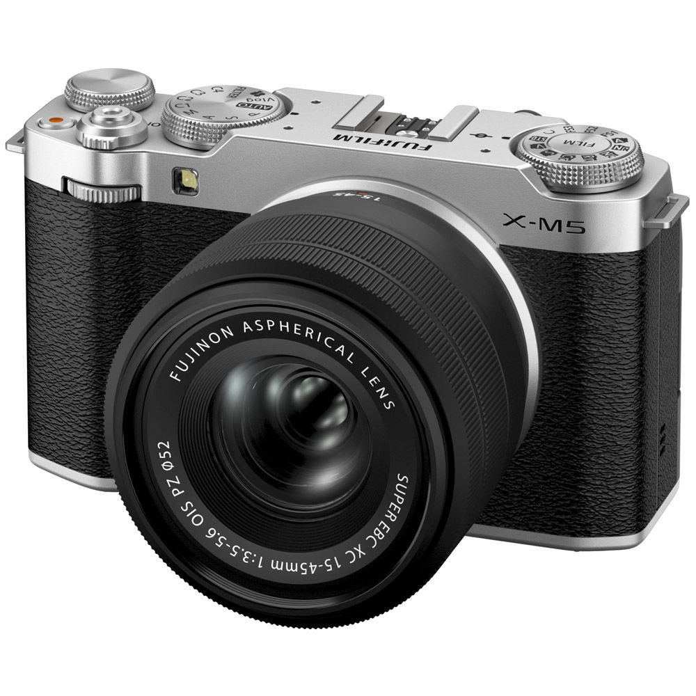 FUJIFILM XM-5 シルバー Fujifilm X-M5 Mirrorless Kit Silver w/ XC 15-45mm f/3.5-5.6 OIS PZ
