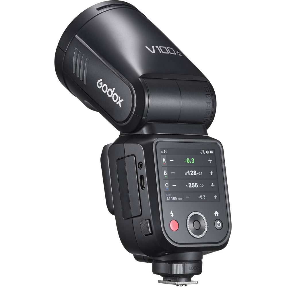 Godox V100 Round Head TTL Flash - Canon V100 C On Camera Flash