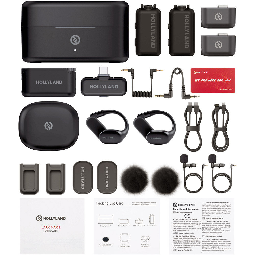 Hollyland LARK MAX 2 Ultimate Combo (Space Gray, with OWS Monitor