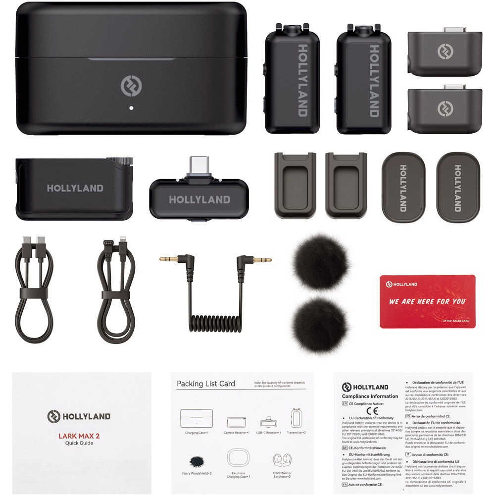 Hollyland LARK MAX 2 Combo (Space Gray, with Camera RX + USB-C RX