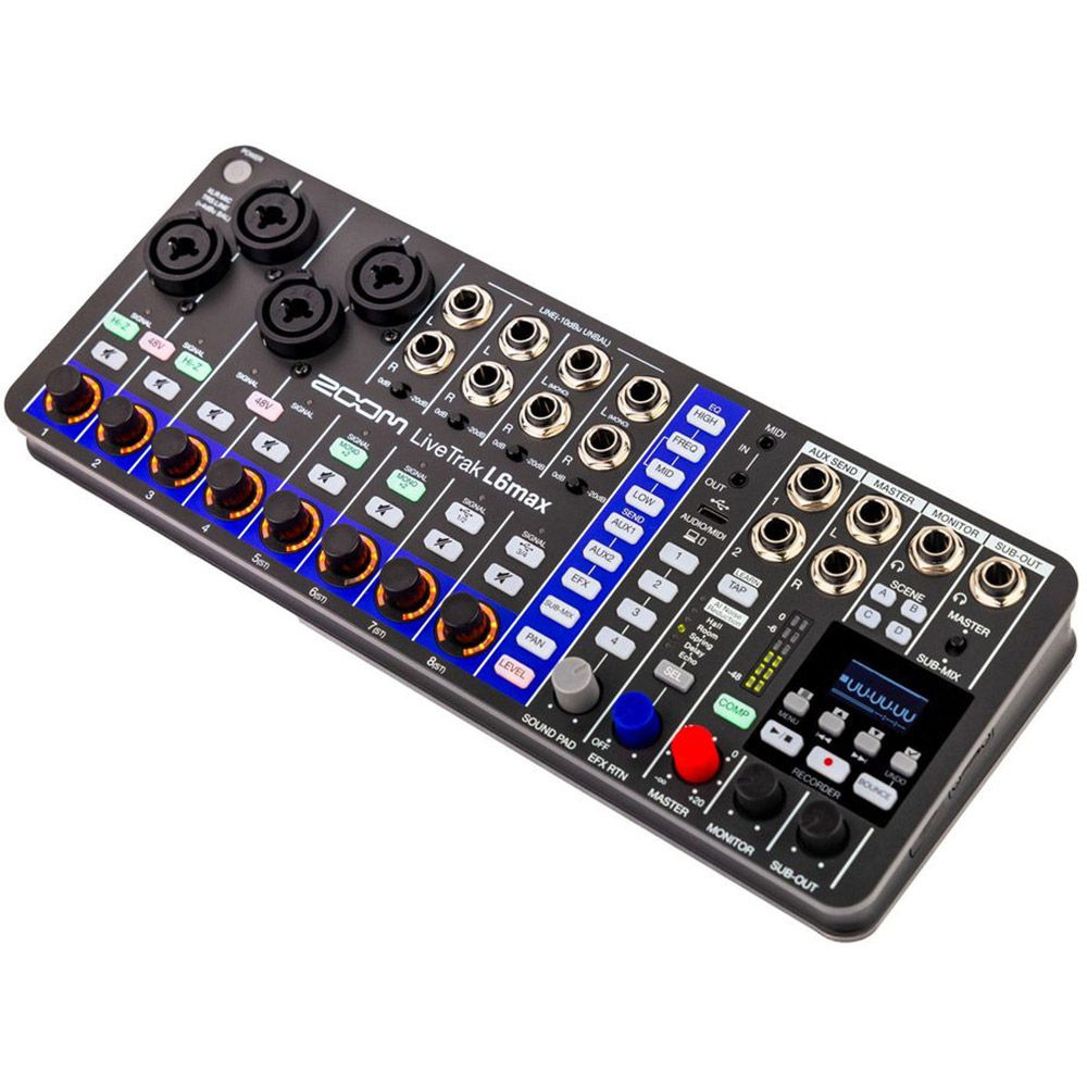 Zoom LiveTrak L6max Portable 12-Channel Mixer and Recorder ZOOM