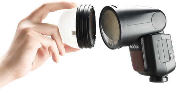 Godox V1 Round Head Flash for Fuji with AK-R1 Accessory Kit Camera