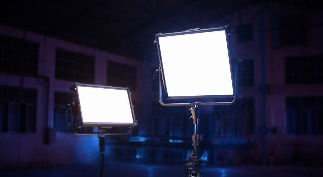 image of lights being used in studio